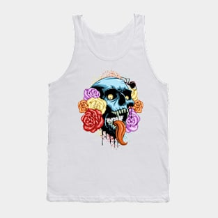 Vampire Flower Skull Tank Top